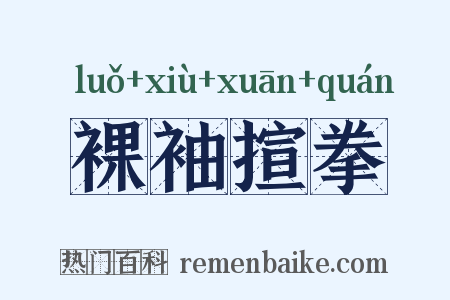 裸袖揎拳是什么意思的图片